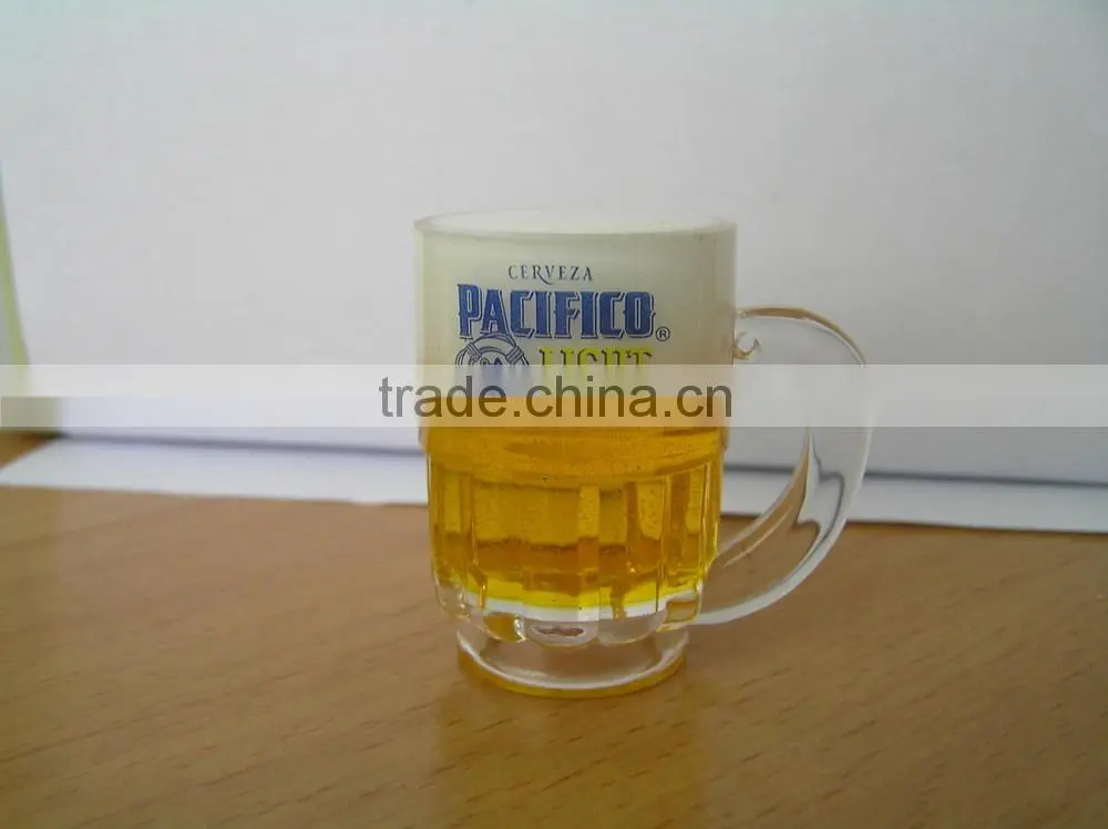 Hot Sale Custom Acrylic Beer Cup Keychain, Modern Acrylic Keychain