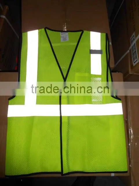 ANSI Class2 High Visibility Fluorescent Mesh Safety Vest
