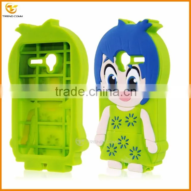 new fashion cute little girls silicon soft cover case for alcatel