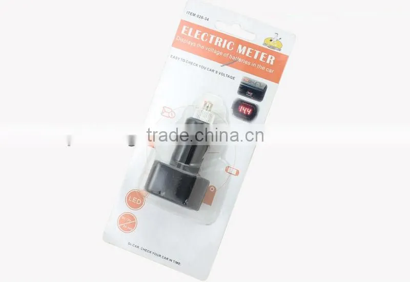 LED Display Electric Voltage Meter Cigarette Lighter Auto Car Battery