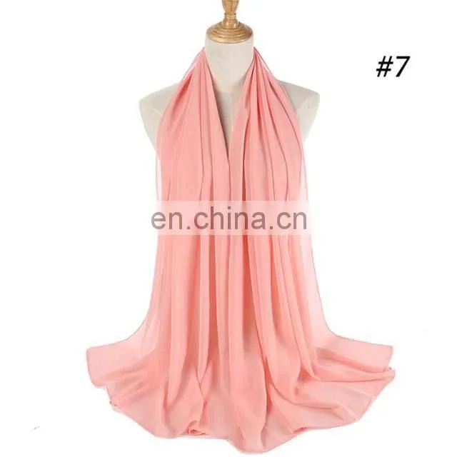 Wholesale Plain Georgette Foulard Hijab Muslim