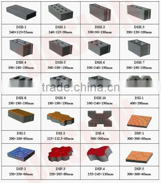 brick extruder machine DS8-15 cement block making machines price with high efficiency on sale