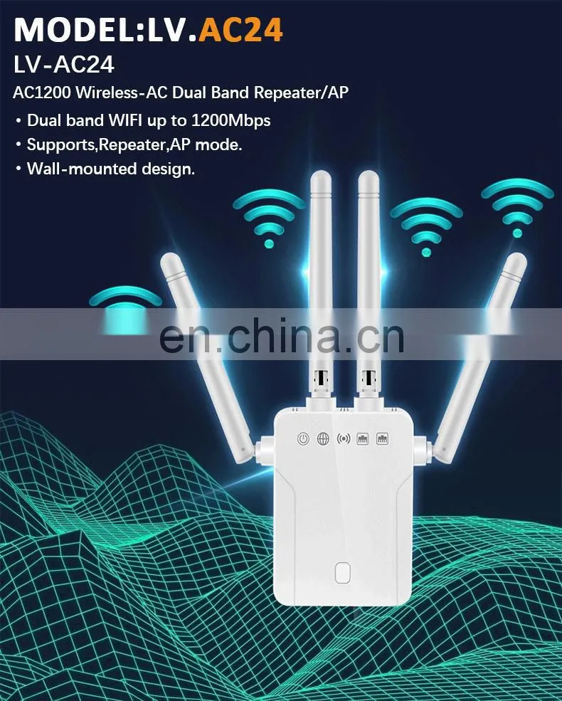 ALLINGE MDZ3223 Mini Repeater 1200Mbps Signal Antennas Booster Extender Booster Repeater