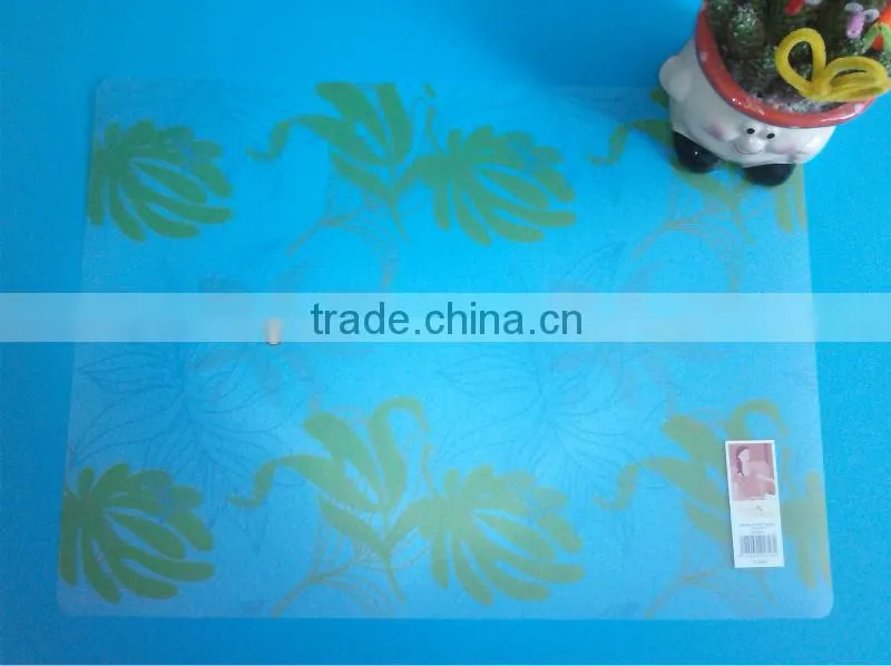 clear plastic PVC placemats, transparent PP table mats for europe