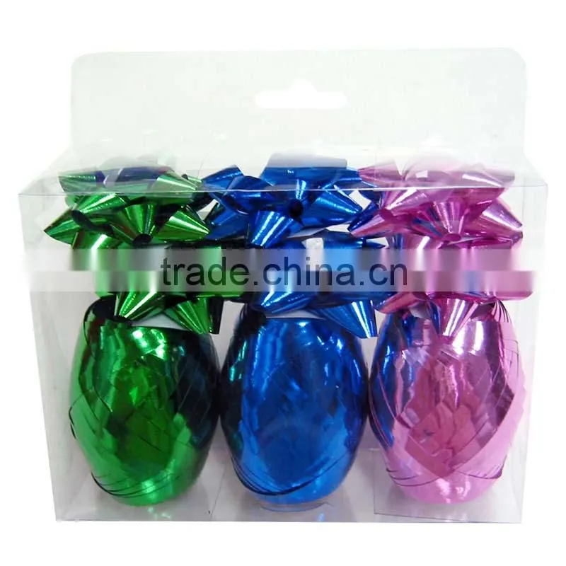 metallic decoration ribbon set:ribbon egg and star bow for Christmas, party, holiday