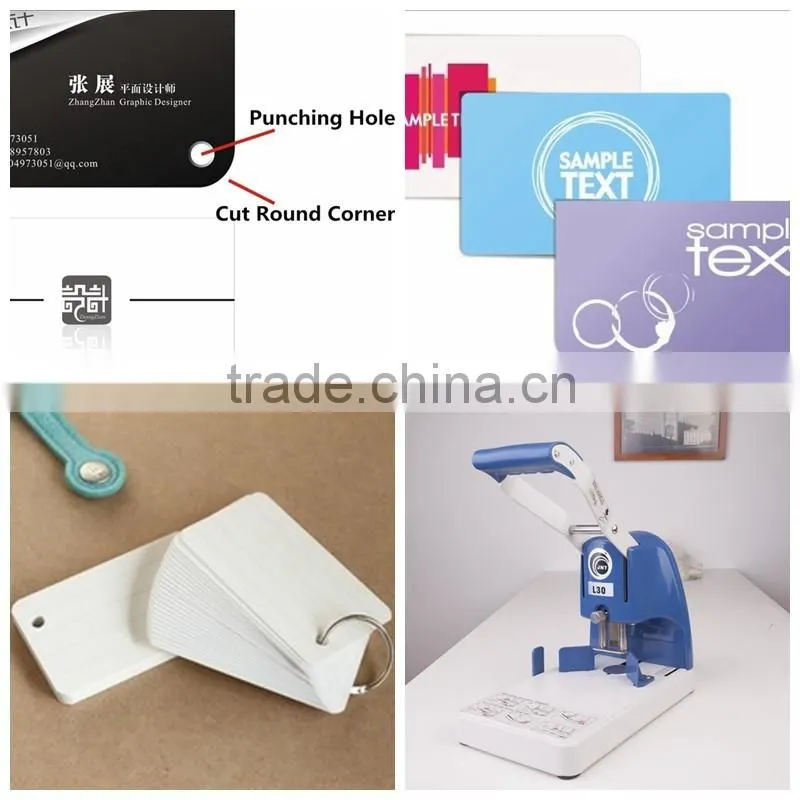 Desktop manual 2 in 1 hole puncher and round corner cutter machine