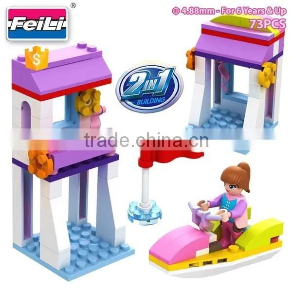 cheap toys for kids cogo girls blocks 2 in 1 funny building bricks toys