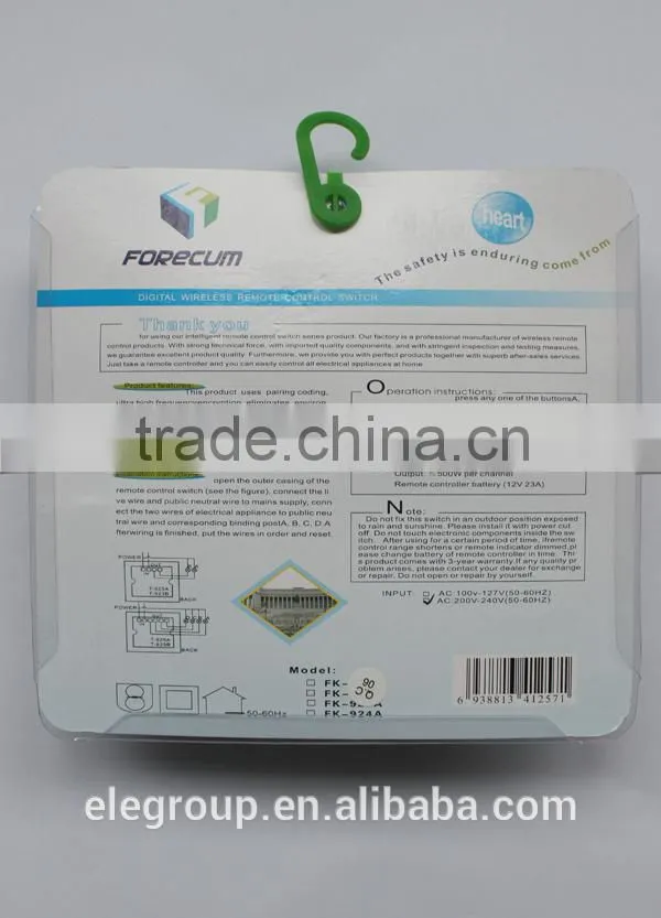 New 4 Channel RF Wireless Remote Control Switch Output For Lighting 220V or 110V