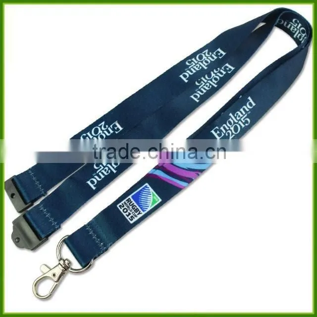 Rope manufacturers professional custom dark gradient color heat transfer lanyard webbing lanyard free sample