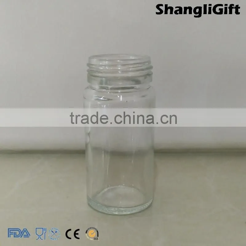 90ml Cylinder Glass Bottles Pepper Shakes Bottle With Cap