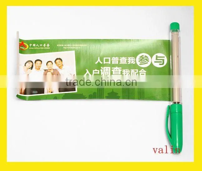 Plastic Banner pen promotion with the cup