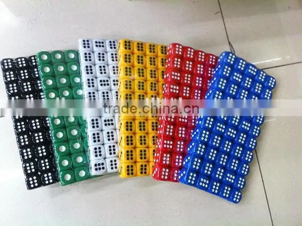 14mm urea square different colored bulk dice wholesale