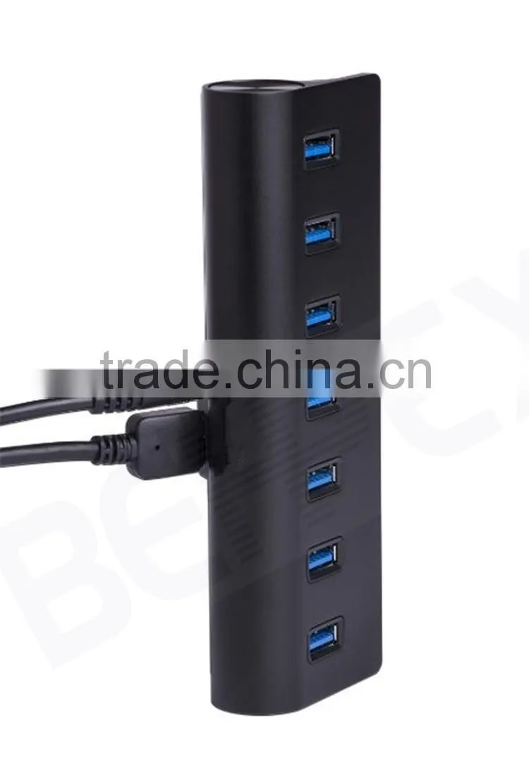 Slope-shape Black Hub USB 3.0 for AC PC Mobile Phone Charger