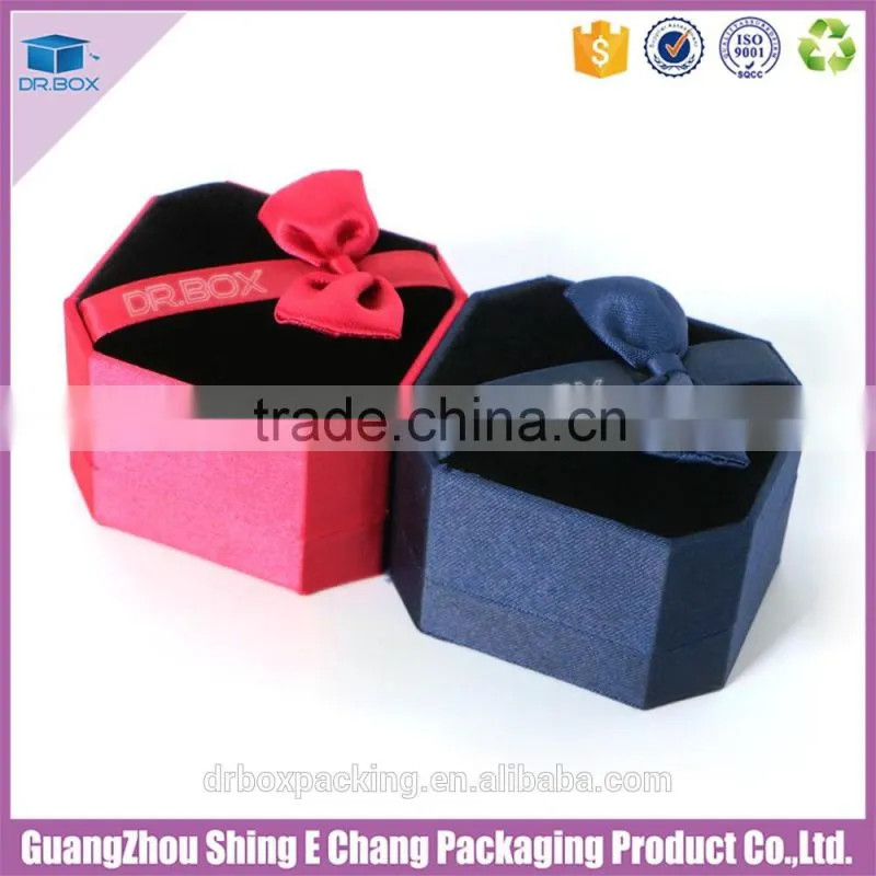 Luxury handmade paper jewelry box/custom jewelry box/jewelry packaging box with ribbon closure
