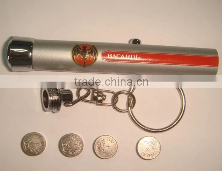 Customer logoed led keychain with image projection