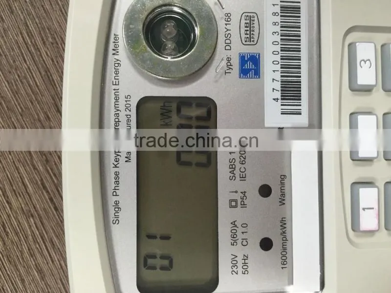 Single Phase STS keypad Smart Single Phase prepaid Electricity meter