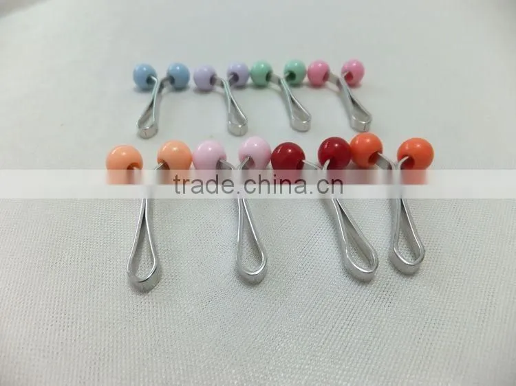 Cheap Price Pearl Steel Flat U Brooch Clip For Muslim Hijab Promotion PDJ0117