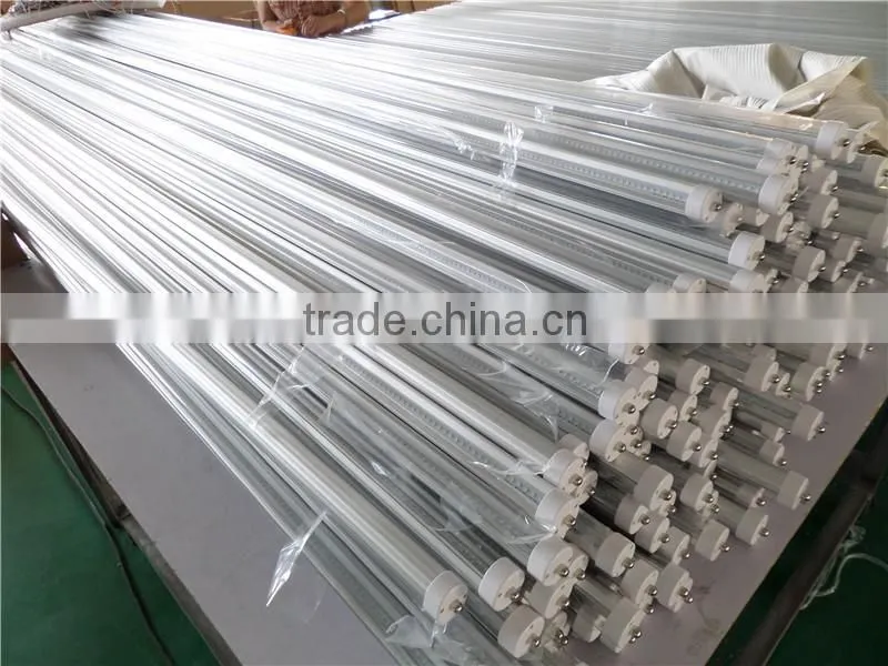 LED TUBE 8ft 2.4m 45W single pin FA8 or R17D replace existing fluorescent fixture Milky Clear cover