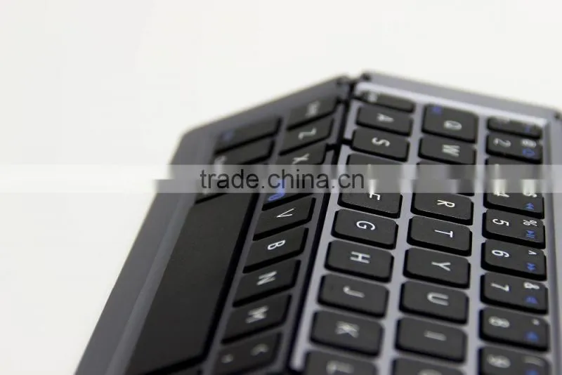 2015 Newest design universal folding Bluetooth aluminum keyboard for all tablets and smart phones
