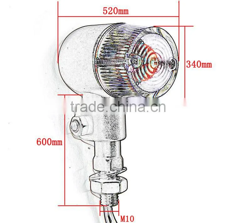 BJ-SL-061Performance Ultra bright Universal E-Mark Aluminum Chrome Housing LED Motorcycle Signal Light