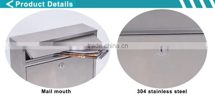 Apartment Wall Hanging Stainless Steel Wall Mounted Letter Box