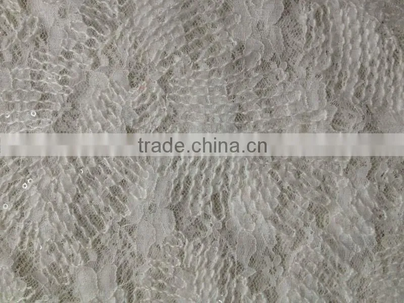 100 nylon fabric sequin chemical lace embroidery fabric