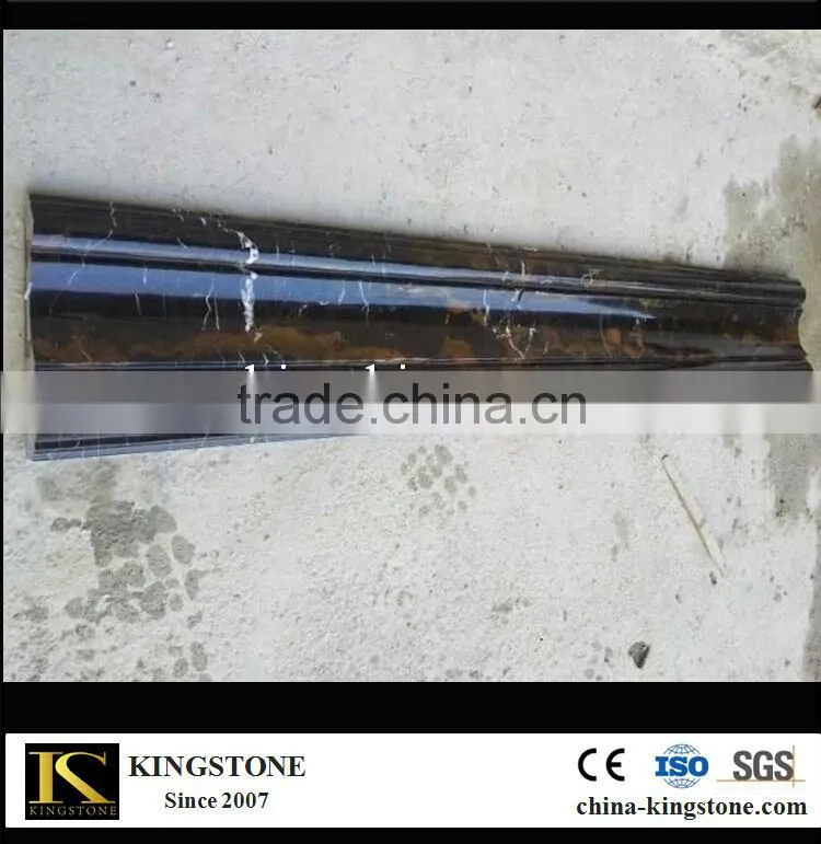 Portoro Black Marble Moulding and Stone Border