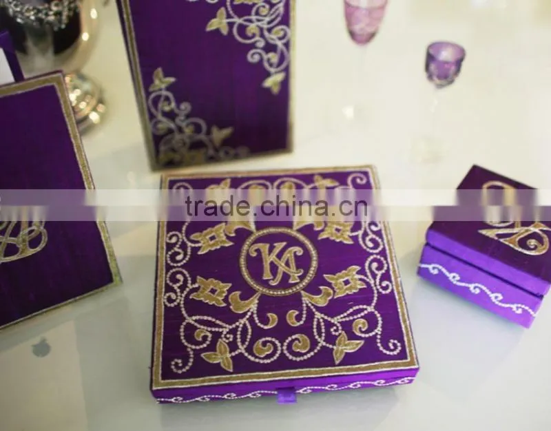 Purple wedding invitation