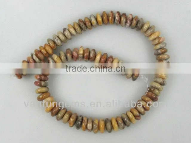 Gemstone Rose quartz rondelle beads for jewelry