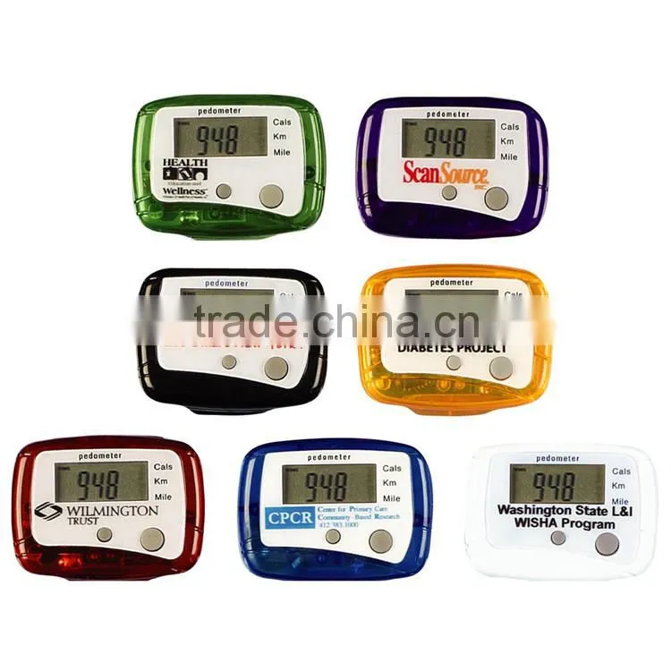 Promotional Multi-functional Calories/KM/Mile Step Counter China Walking Pedometers OEM with Logo Customized
