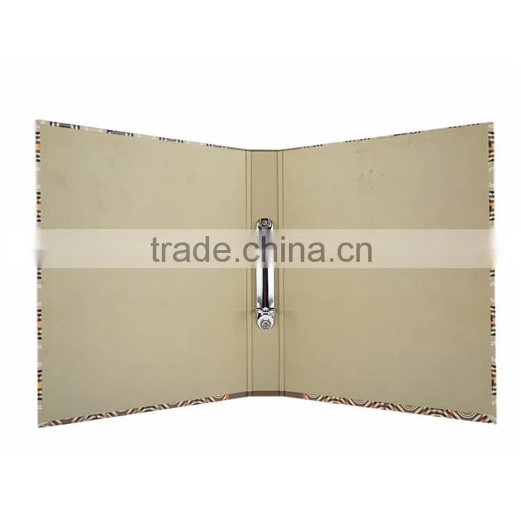 High quality office vertical stripes a4 size paper cardboard hand cover laminationed file folder