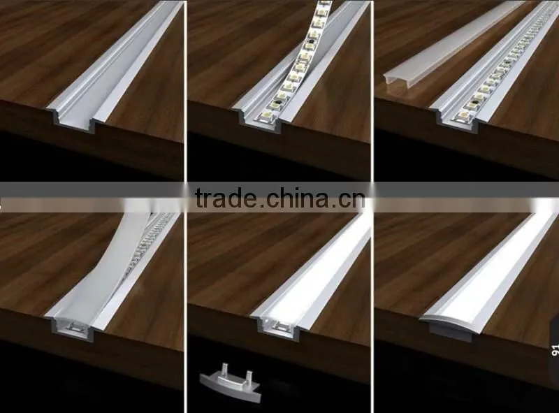 Recessed LED Linear Light Aluminum profile for led strips/led light bar
