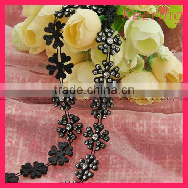 2014 Wholesale fashion flower Style Crystal Rhinestone Chain WRC-176!!!