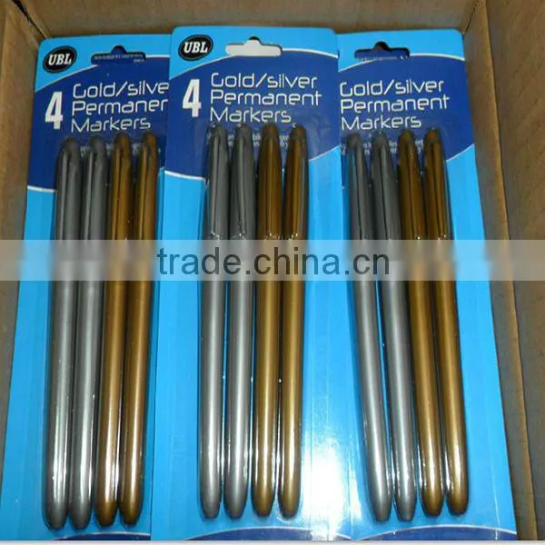 Top Write Metallic Permanent Marker Gold&Sliver