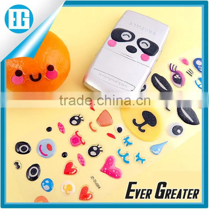 Custom dome stickers, silicone epoxy pu sticker with 3m glue