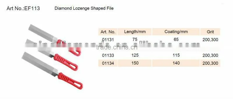 Diamond Lozenge Shaped File