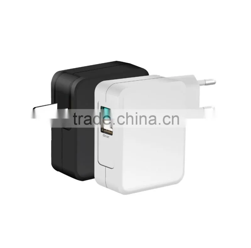 Good quality 5V 2.4A Dual USB QC2.0 or QC3.0 with IC Smart USB wall Charger with EU US UK Plug