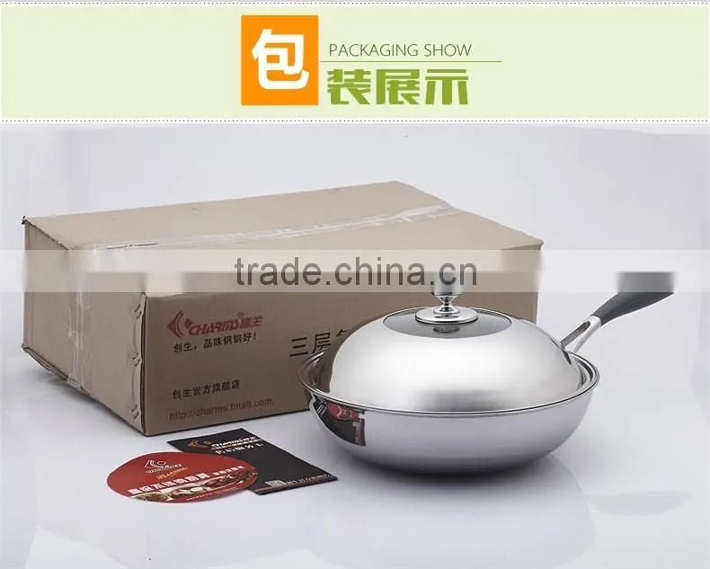 Non stick stainless steel frying pan cookware
