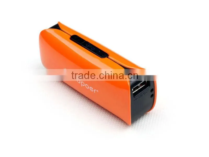 2600mAh capacity portable battery charger with CE/FCC,PSE,RoHS mobile power