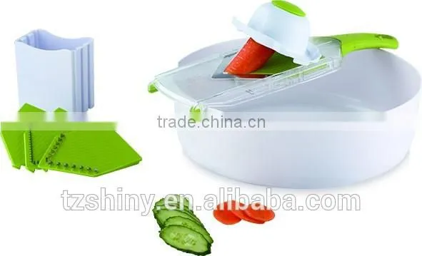 2016 Premium Plastic V-Blade Slicer Stainless Steel Mandoline Slicer