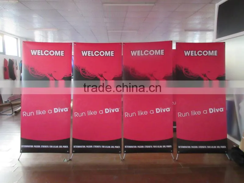 custom X display banner, portable display banner