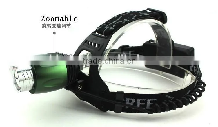 high power rechargeable aluminum led zoom function headlamp headlight