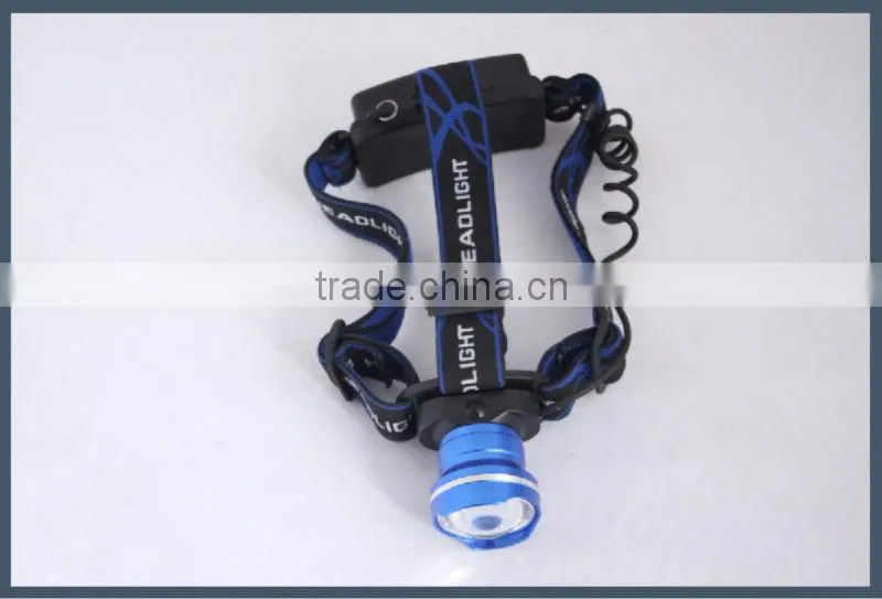 high power rechargeable zoom function LED headlight aluminum headlamp