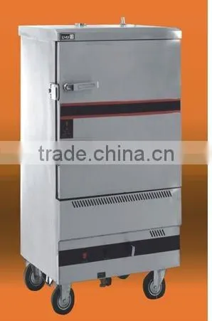 luxury stainless steel single door steam rice machine