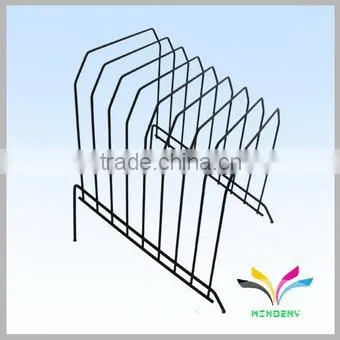 Made in China high quality decorative floor standing stable metal esd magazine rack