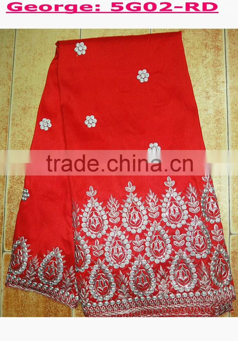 Royal bule best seller African styles lace fabrics george lace in stock