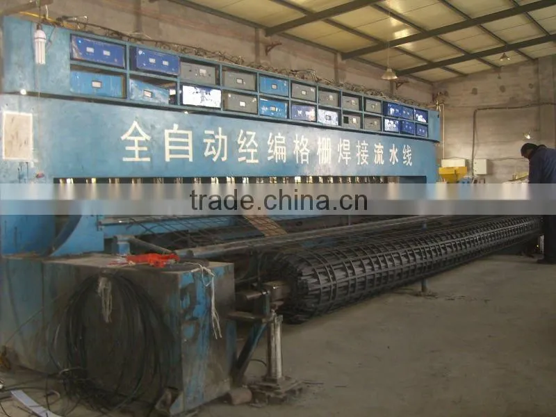 (Factory)50KN--50KN,50mx6m,Low Elongation Steel--Plastic Geogrid