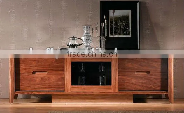 Modern solid wood living room wall unit