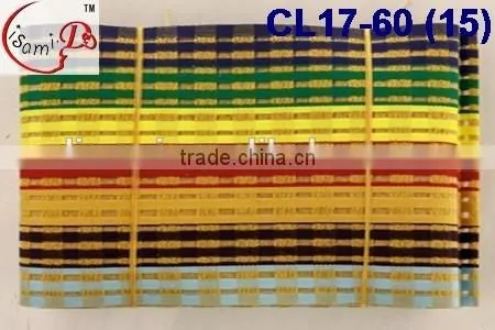 CL17-60 2016 latest best quailty colorful rainbow nice pattern popular design aso oke on factory price