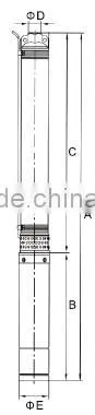 4" stainless steel deep well submersible pump